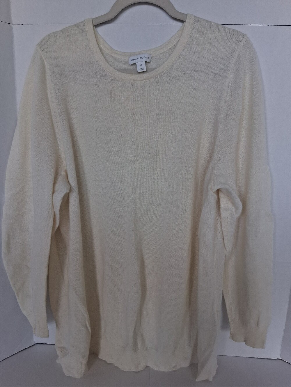 Charter Club Light Cream Crewneck Pullover